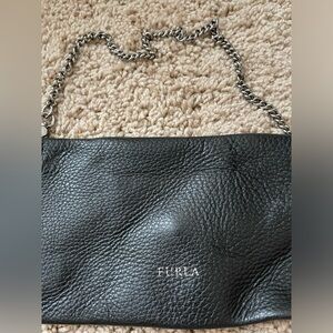 Little black Furla carry shoulder pouch